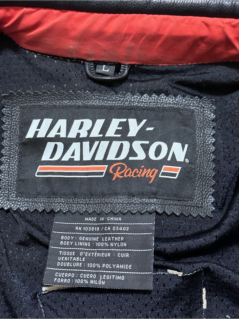 Harley-Davidson Screamin Eagle Racing Genuine Leather Jacket WOMENS LG - Picture 13 of 16